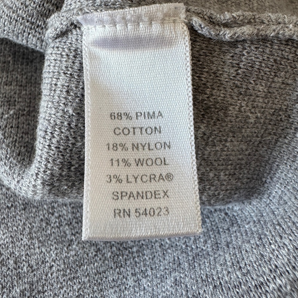 BANANA REPUBLIC Gray Cotton Blend Knit Blazer MEDIUM Lt Gray Casual‎ Office - Picture 9 of 11
